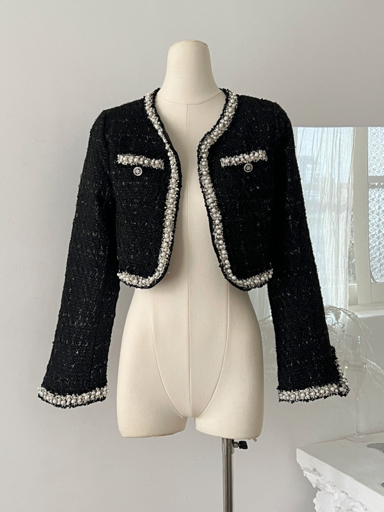 Wool Coat Peacoat - المرأة سترة قصيرة معطف + أطقم