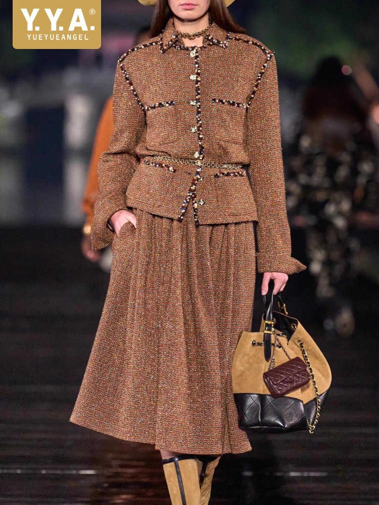 Wool Coat Peacoat - طقم نسائي أنيق من قطعتين: جاكيت