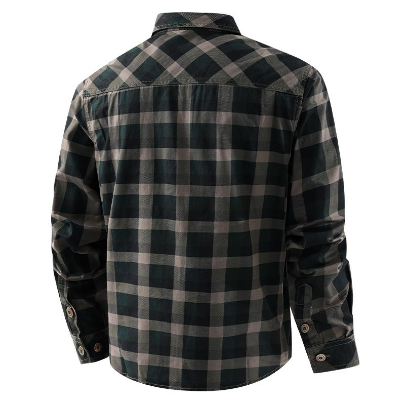 قمصان رجالية كاجوال منقوشة، قم - مراجعة Flannel Shirt Lined وسعره
